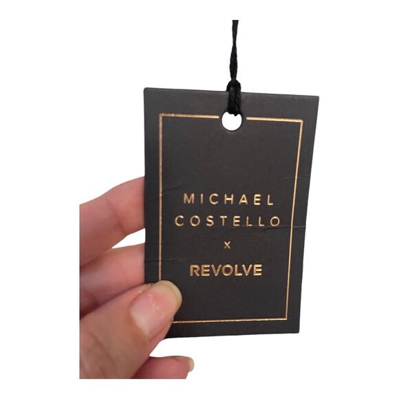 Michael Costello x REVOLVE Jake Gown Strapless Faux Leather Party Bridal Gala XS - Picture 9 of 16